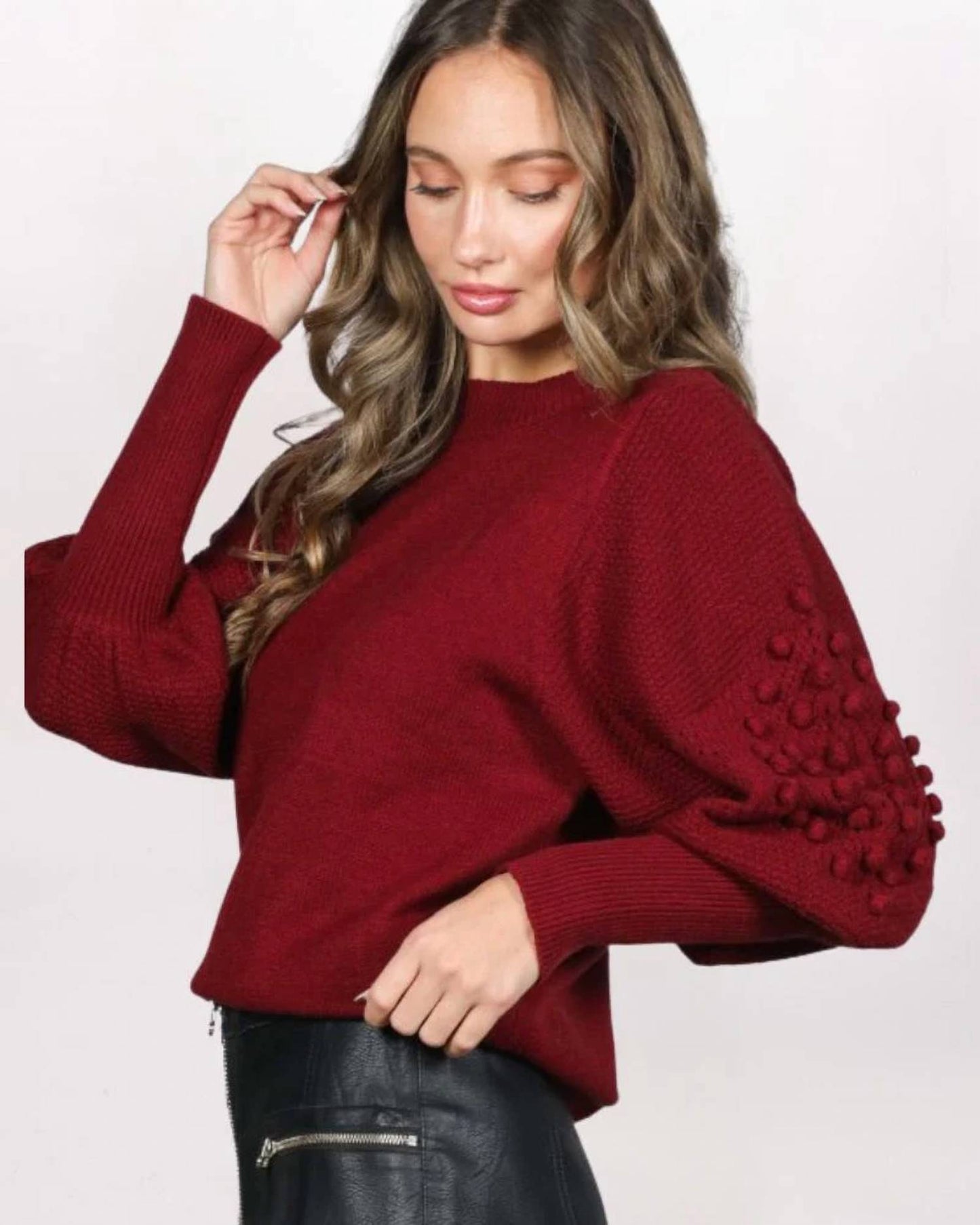 Rowan + Riot - Textured Puff Sleeve Sweater