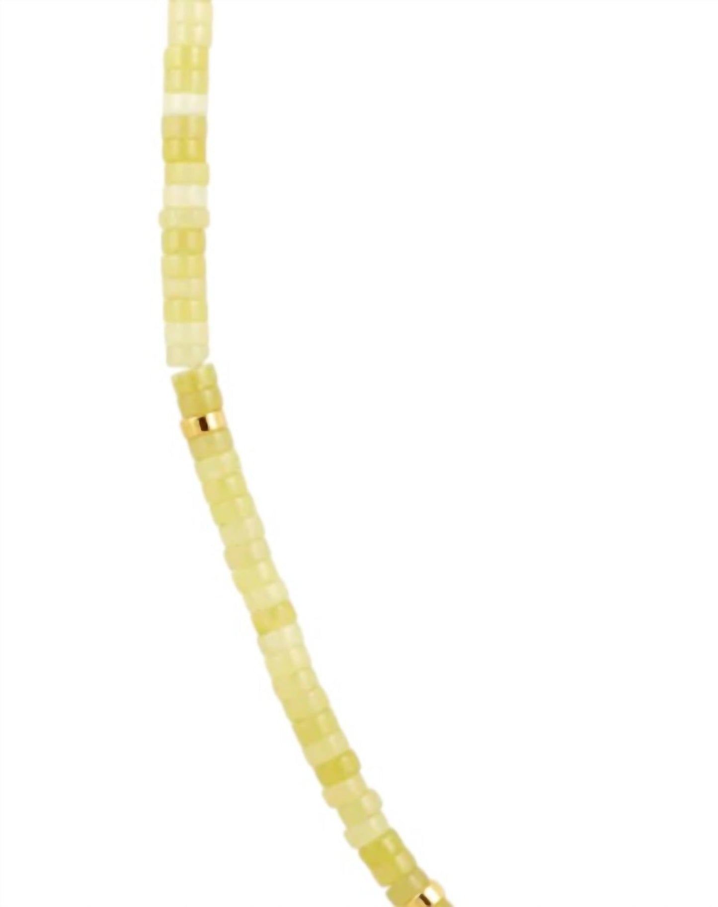 Sahira Jewelry Design - Women's Isla Beaded Necklace Lime