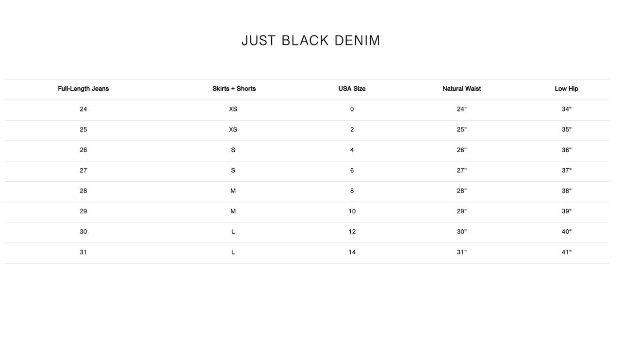 Just Black Denim - Palazzo Wide Leg Jeans