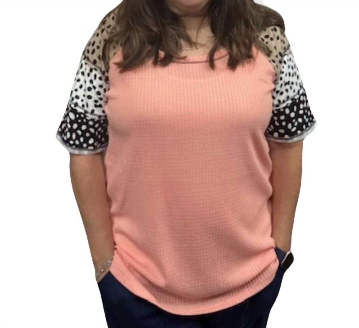 Bibi - Printed Short Sleeve Tee Top