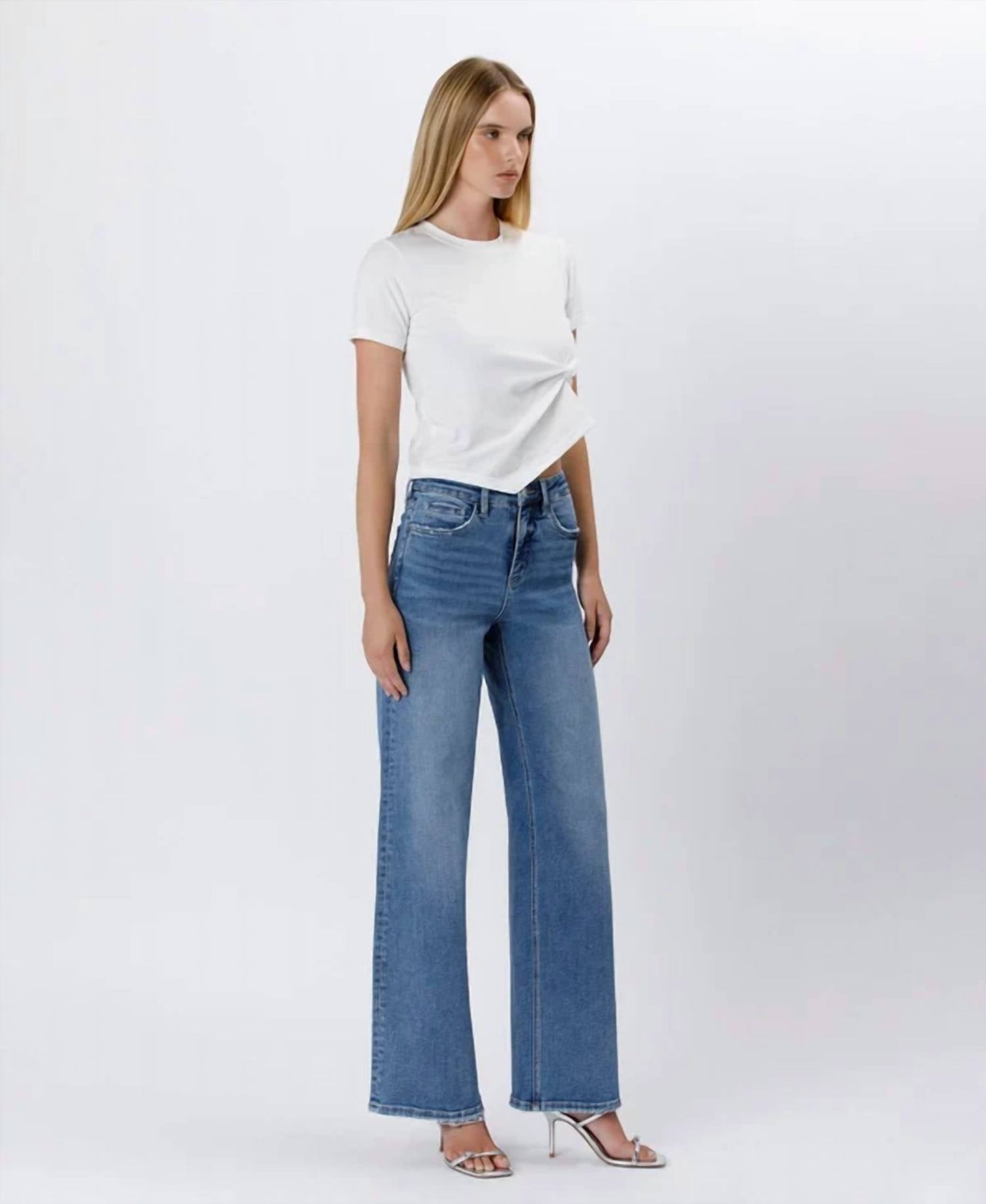 Vervet By Flying Monkey - Super High Rise Baggy Wide Jean