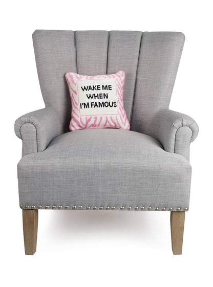Peking Handicraft - Wake Me When Famous Embroidered Pillow