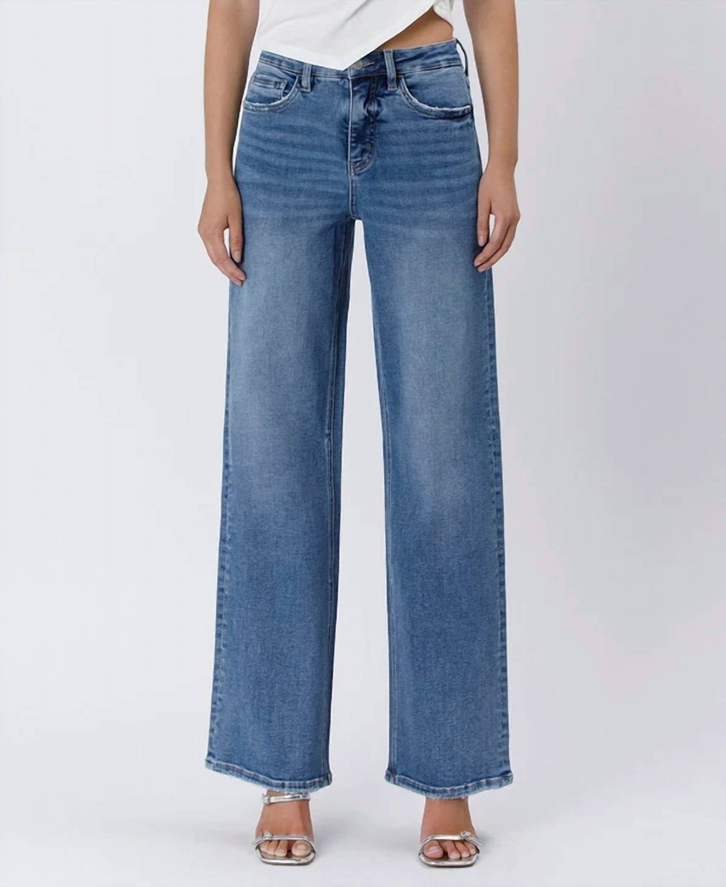 Vervet By Flying Monkey - Super High Rise Baggy Wide Jean