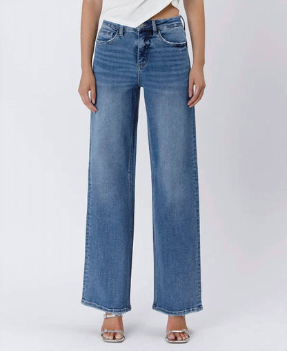 Vervet By Flying Monkey - Super High Rise Baggy Wide Jean