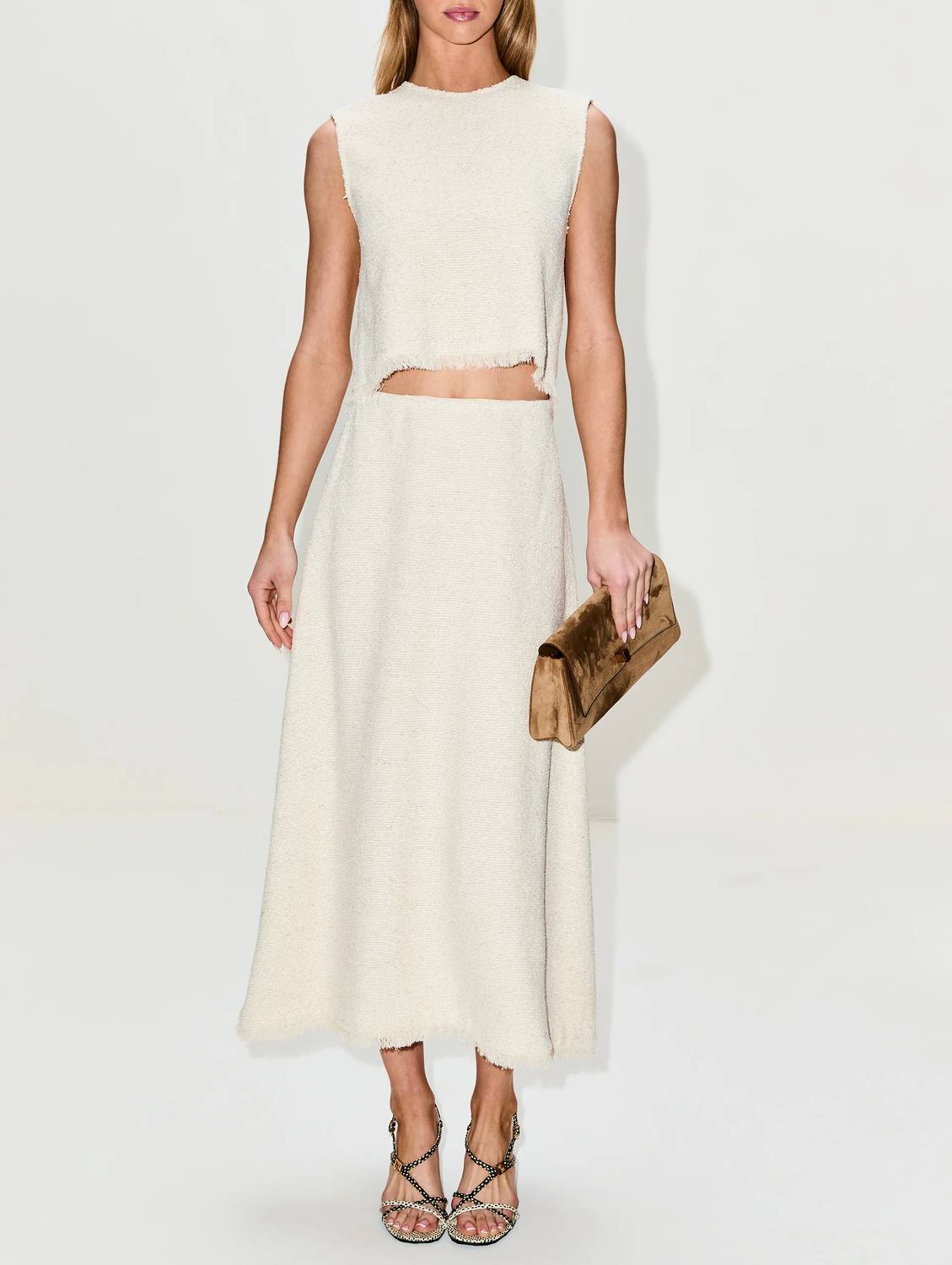 Twp - Women's A-line Skirt With Raw Hem