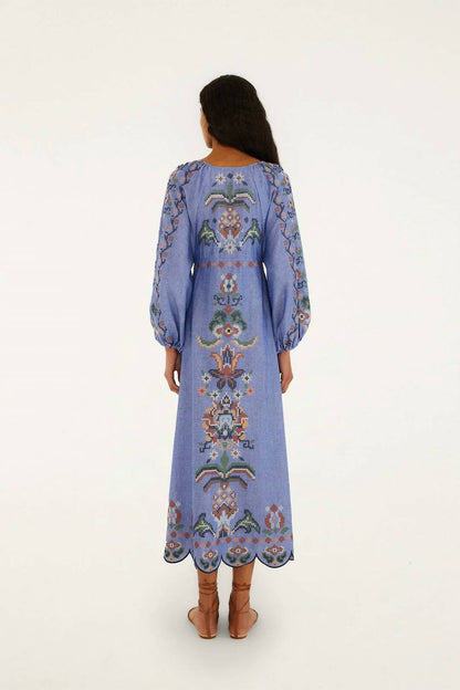 Farm Rio - Embroidered Midi Dress