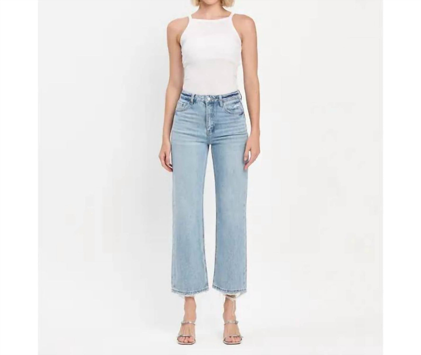 Vervet By Flying Monkey - Super High Rise Ankle Slim Wide Jeans