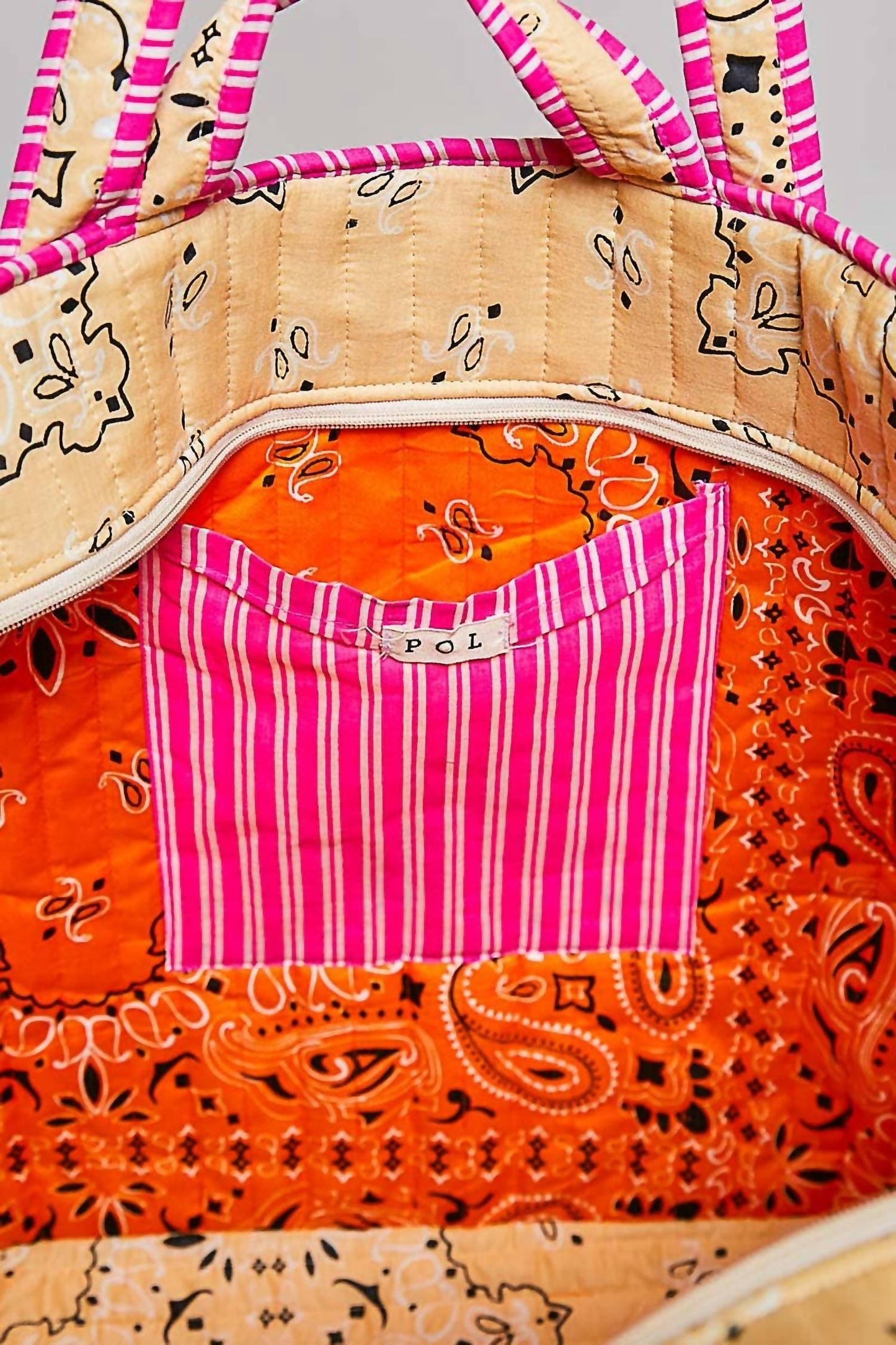 Pol - LOVE Bandana Quilted Tote Bag