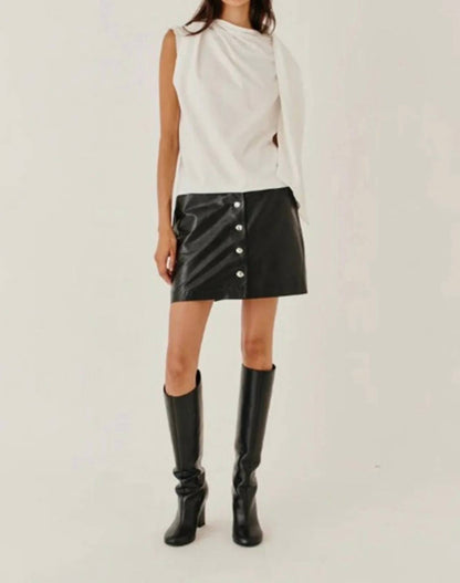 The Garment - Draped Neckline Scarf Tee