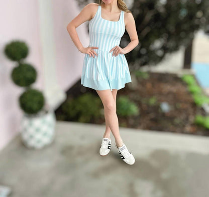 Peach Love - Sail Away With Me Striped Activewear Dress