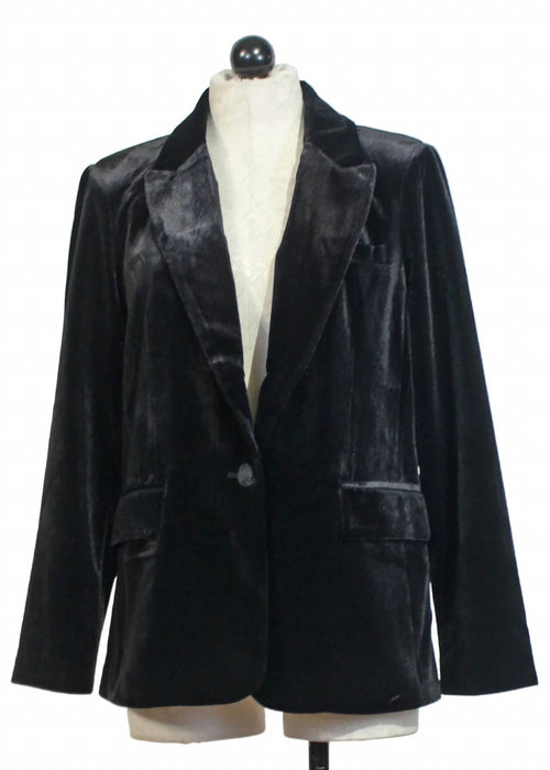 Velvet Heart - Women's Lizzy Single Button Velvet Blazer