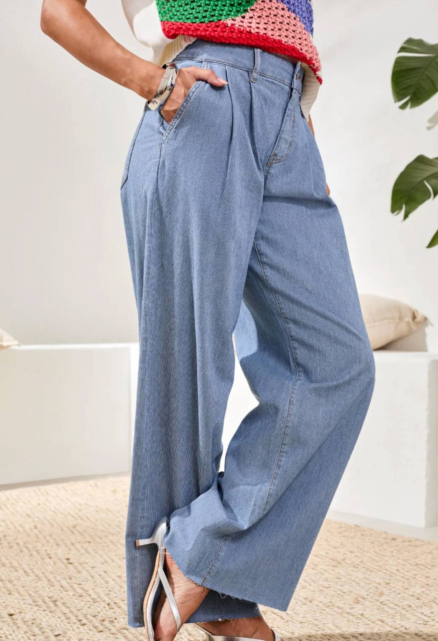 Tribal - Audrey Pleated Wide Leg Pants