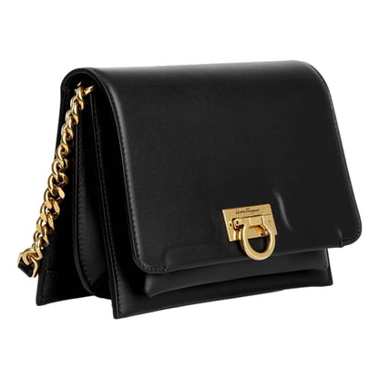 Salvatore Ferragamo - Women's Trifolio Leather Flap Crossbody Bag