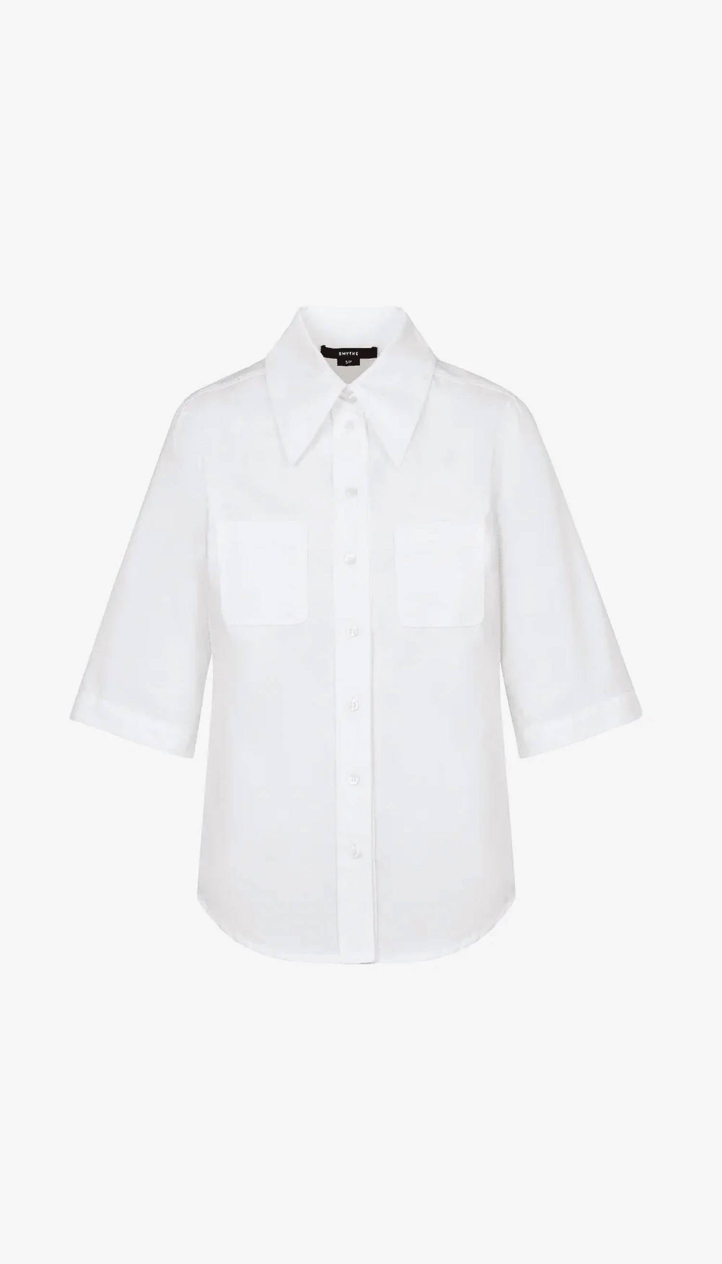 Smythe - 3/4 Sleeve Point Collar Shirt