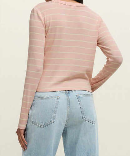 Z Supply - Ferris Cropped Striped Henley Top