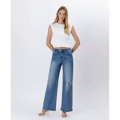 Vervet By Flying Monkey - Super High Rise Baggy Wide Jeans