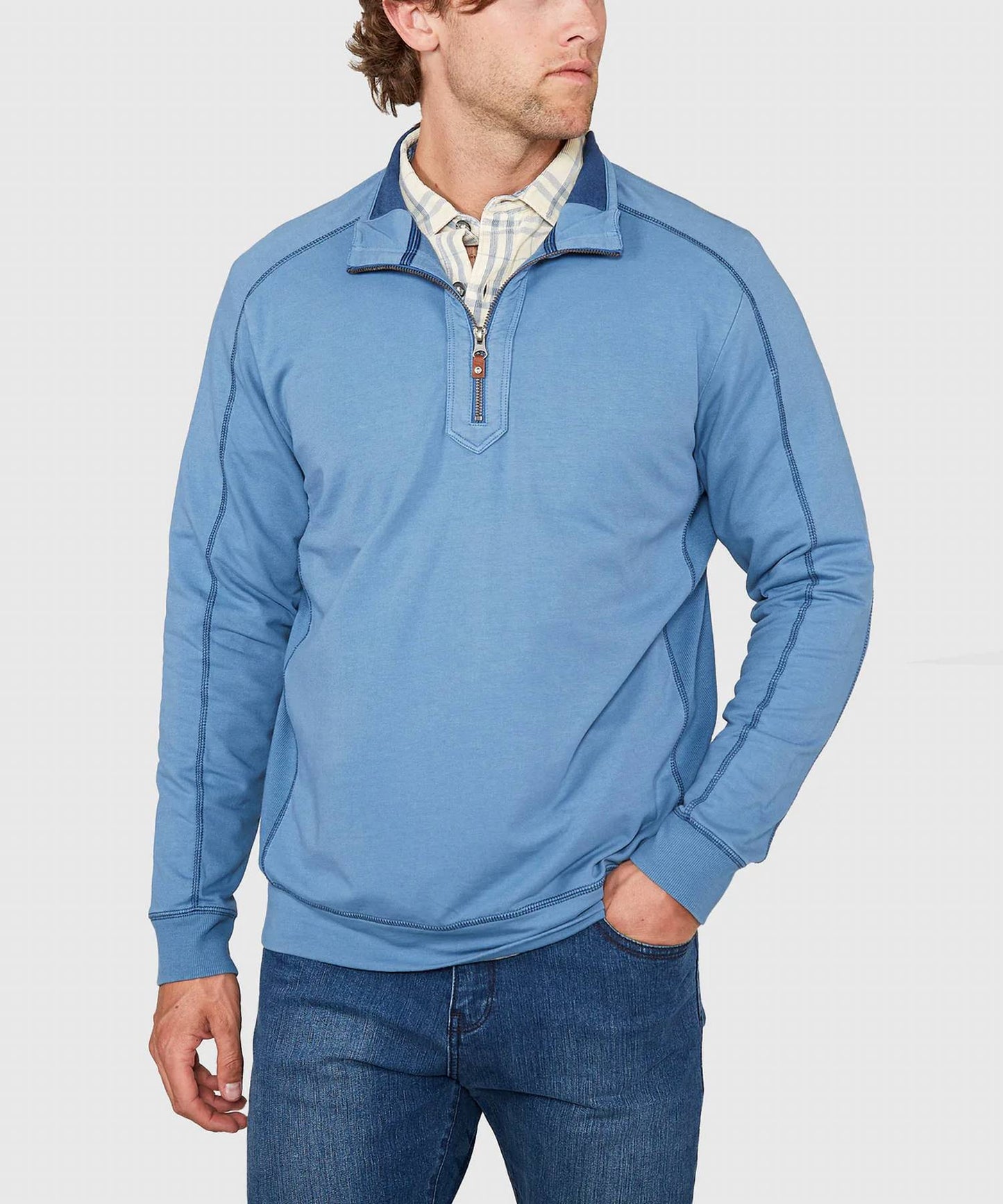 Tommy Bahama - Long Sleeve Ben & Terry Half-zip Pullover