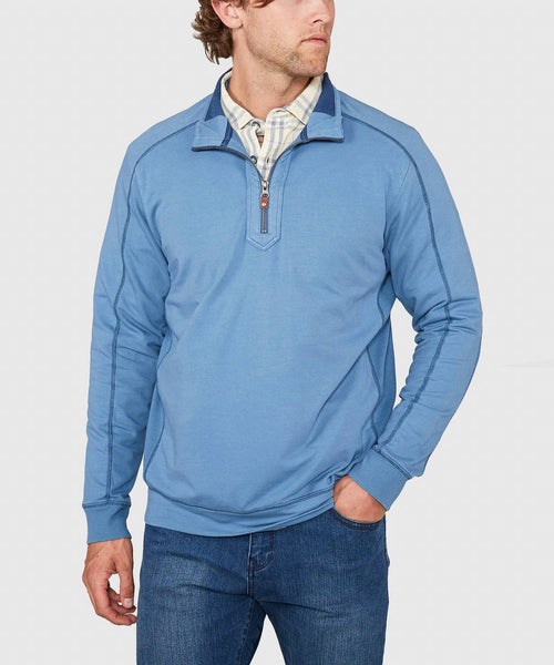 Tommy Bahama - Long Sleeve Ben & Terry Half-zip Pullover