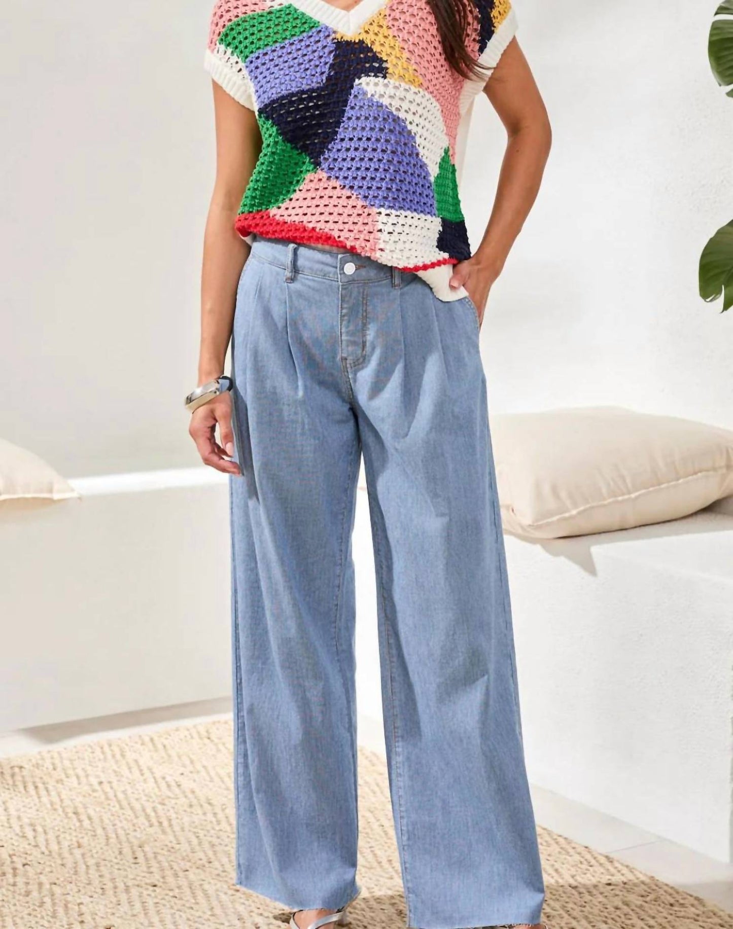 Tribal - Audrey Pleated Wide Leg Pants