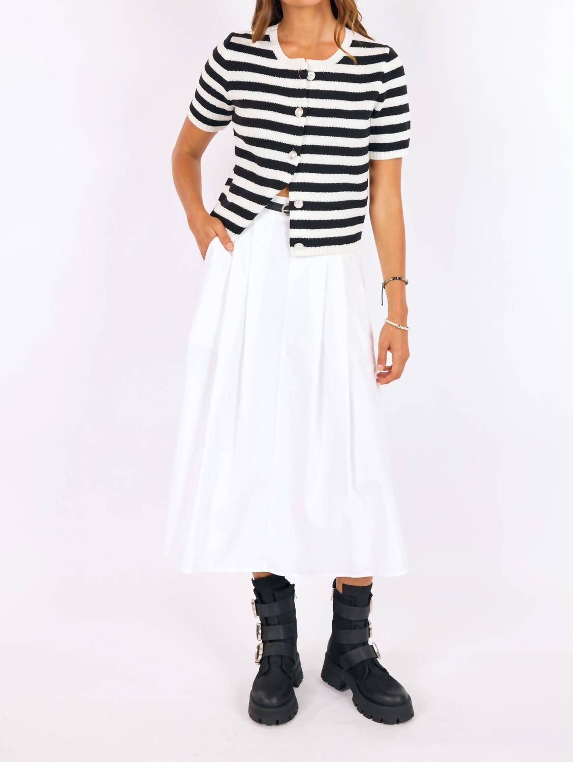 Sage The Label - Daphne Stripe Button Cardigan