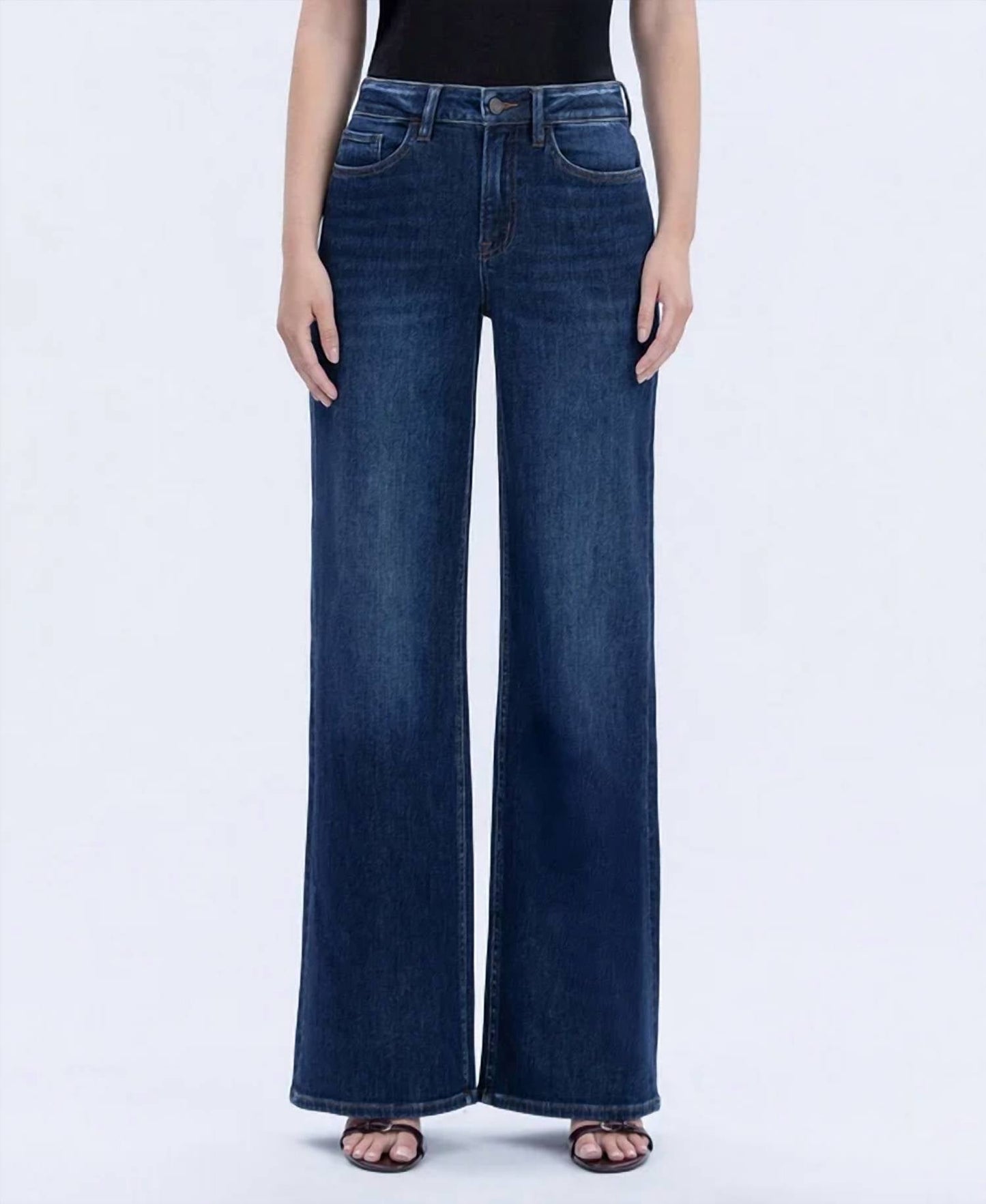 Vervet By Flying Monkey - Olivia Super High Rise Full Length Wide Jean