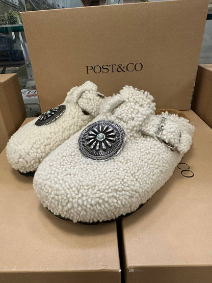 Post & Co. - Women's Shearling Clogs