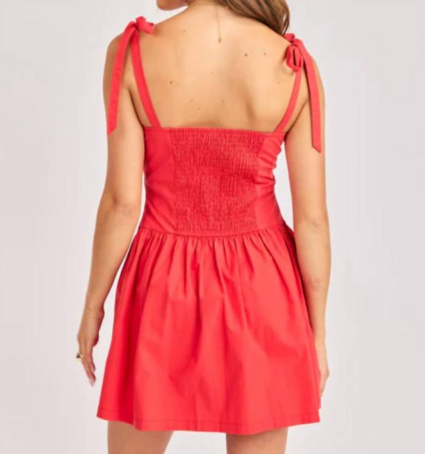 Sadie & Sage - Canyon Pintuck Tie Mini Dress