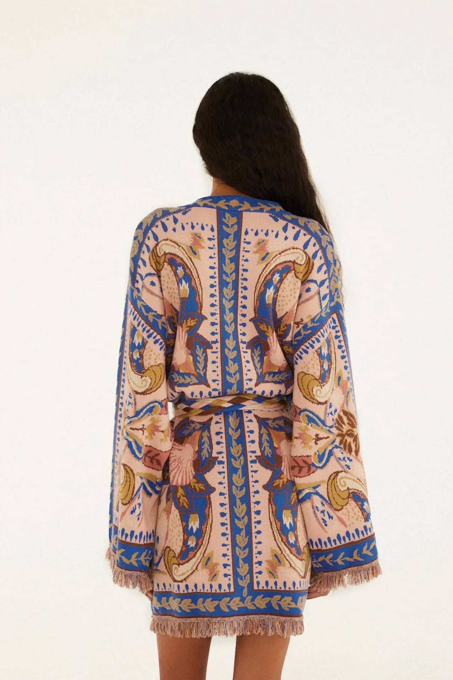 Farm Rio - Sea Garden Scarf Knit Mini Dress