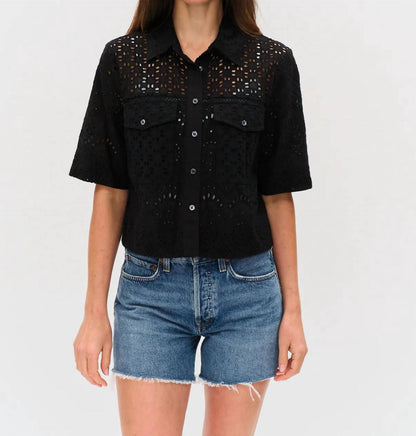 Six/Fifty - Tove Eyelet Double Pocket Top
