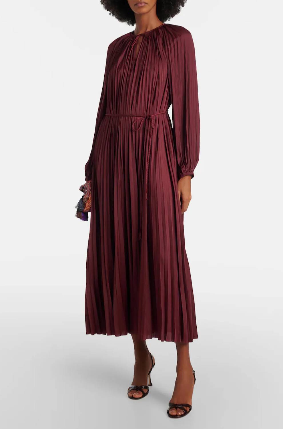 Ulla Johnson - Alexia Satin Plissé Midi Dress