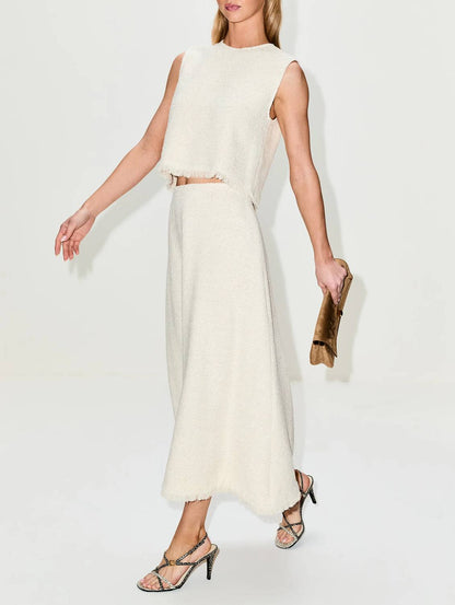 Twp - Women's A-line Skirt With Raw Hem