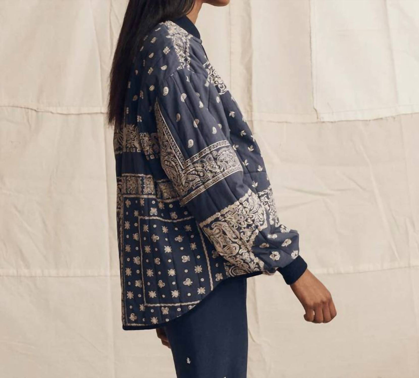 The Great. - Quilted Bomber Jacket
