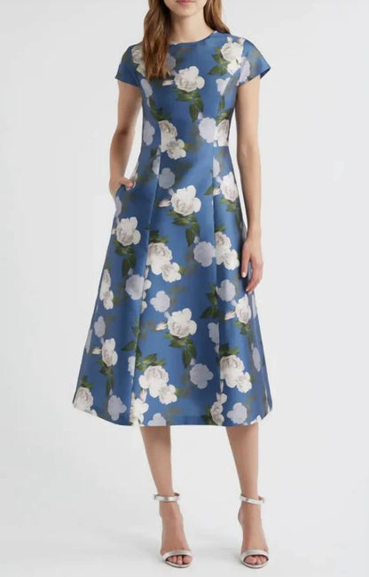 Sachin & Babi - Jackie Floral Print Satin Cocktail Dress