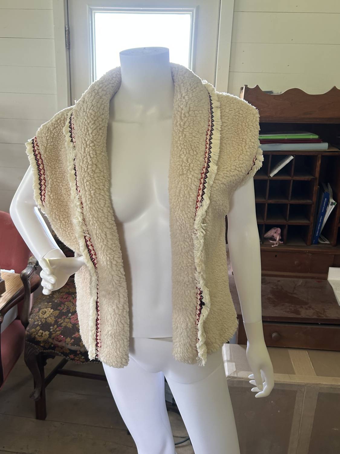 See And Be Seen - Women's Trimmed Faux Fur Vest