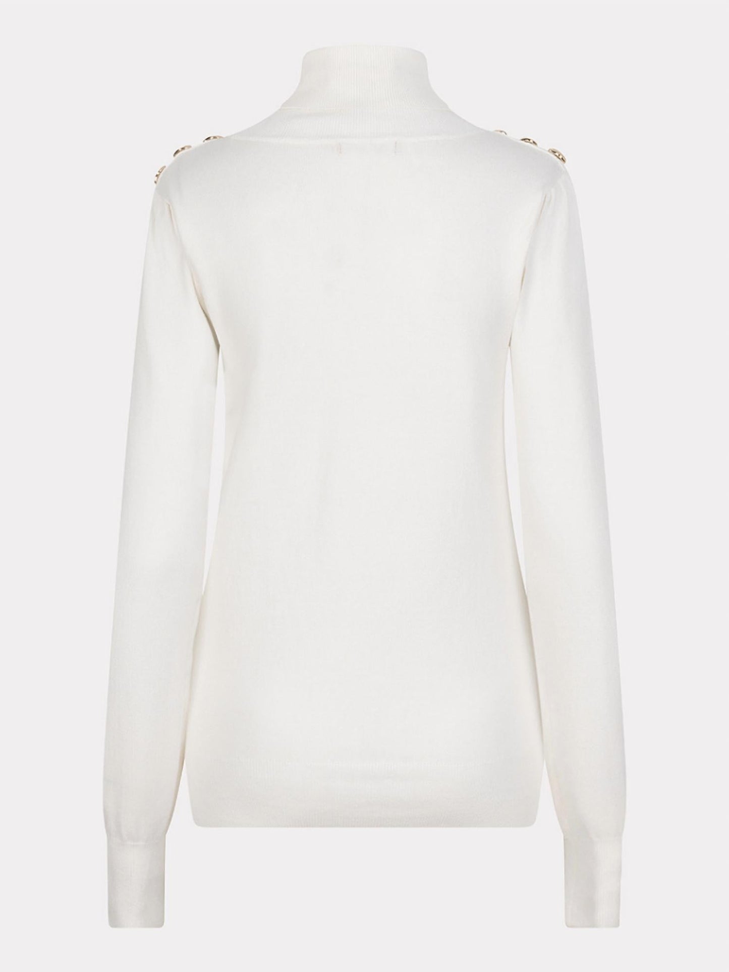 Esqualo - Women's Sweater Shoulder Button Collar Basic Knit Top