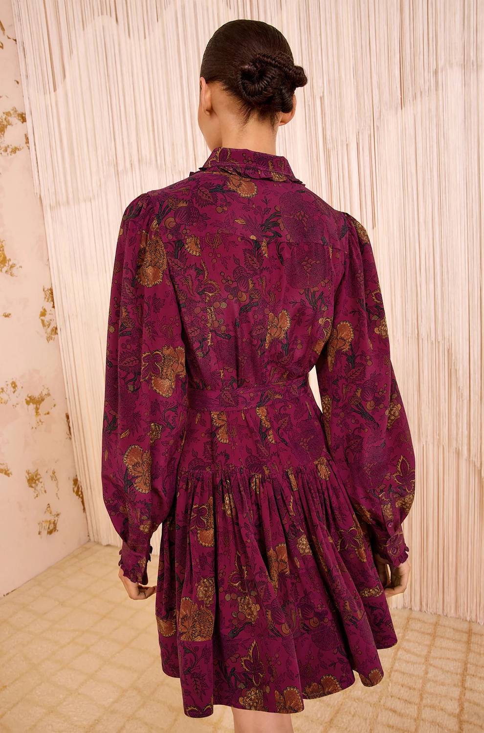 Ulla Johnson - Simona Silk Long Sleeve Mini Dress