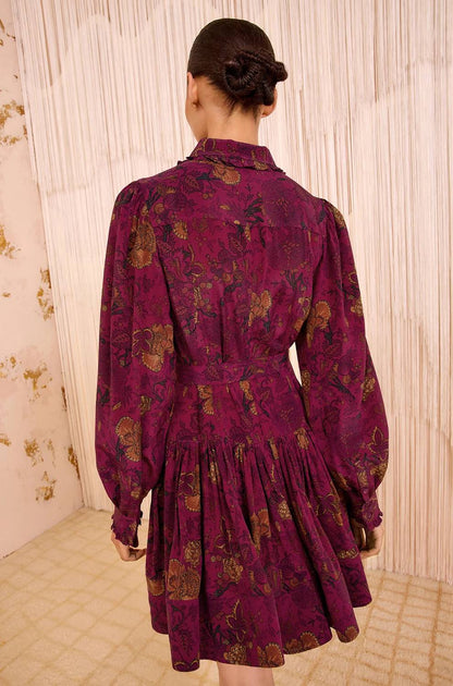 Ulla Johnson - Simona Silk Long Sleeve Mini Dress