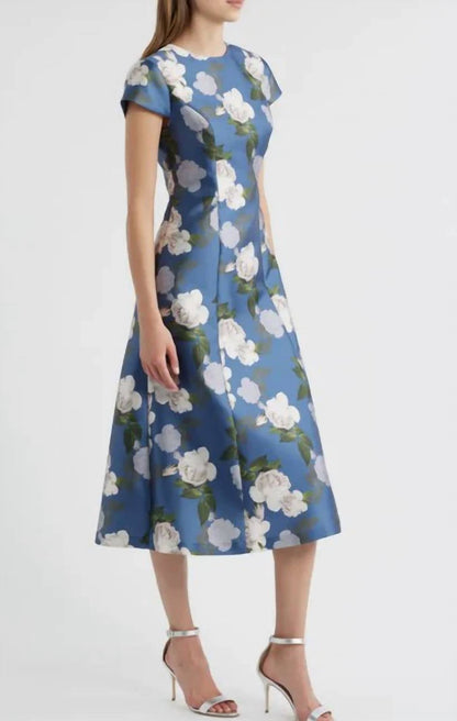 Sachin & Babi - Jackie Floral Print Satin Cocktail Dress
