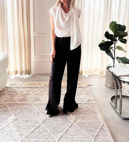 The Garment - Draped Neckline Scarf Tee