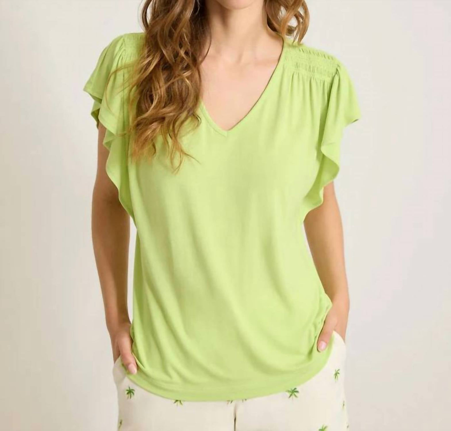 Tommy Bahama - Kauai Smocked Flutter Top