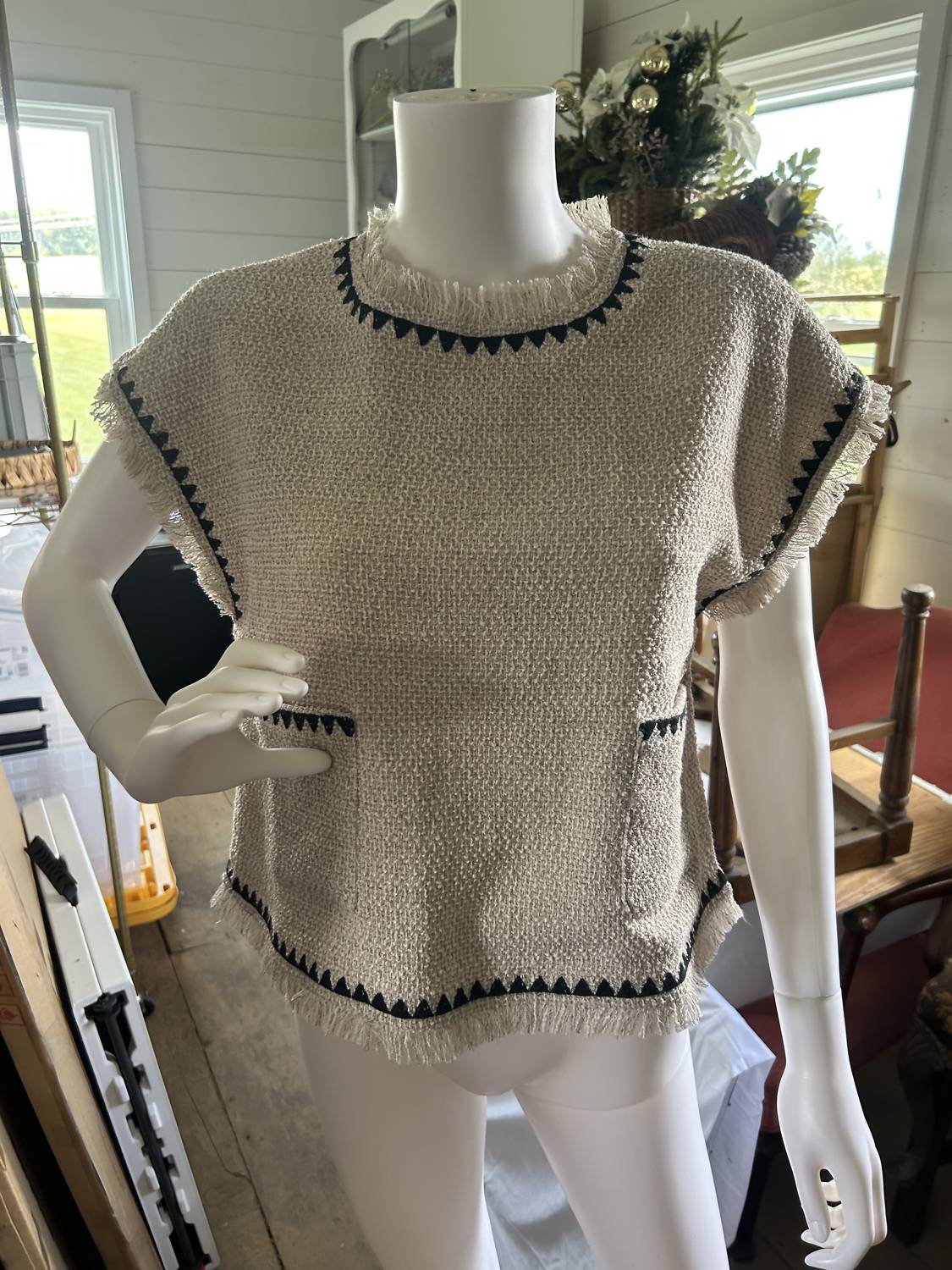Thml - Women's Sleeveless Tweed Top