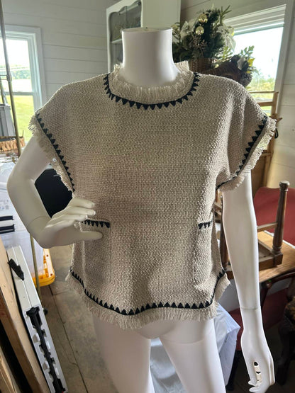 Thml - Women's Sleeveless Tweed Top