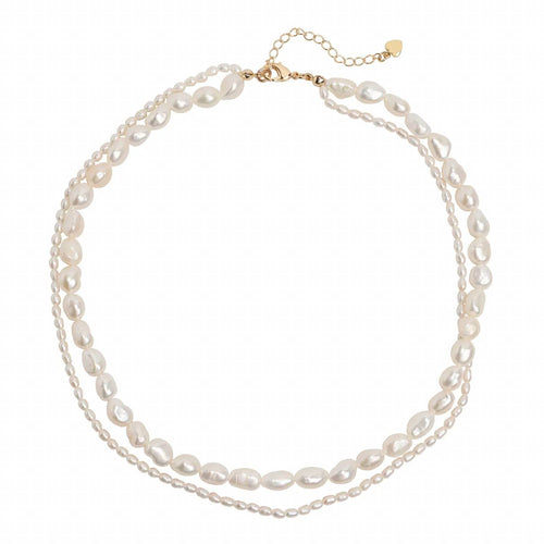 Sahira - Women's Double Pearl Necklace