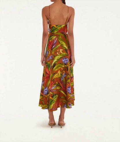 Farm Rio - Linen Midi Wrap Dress