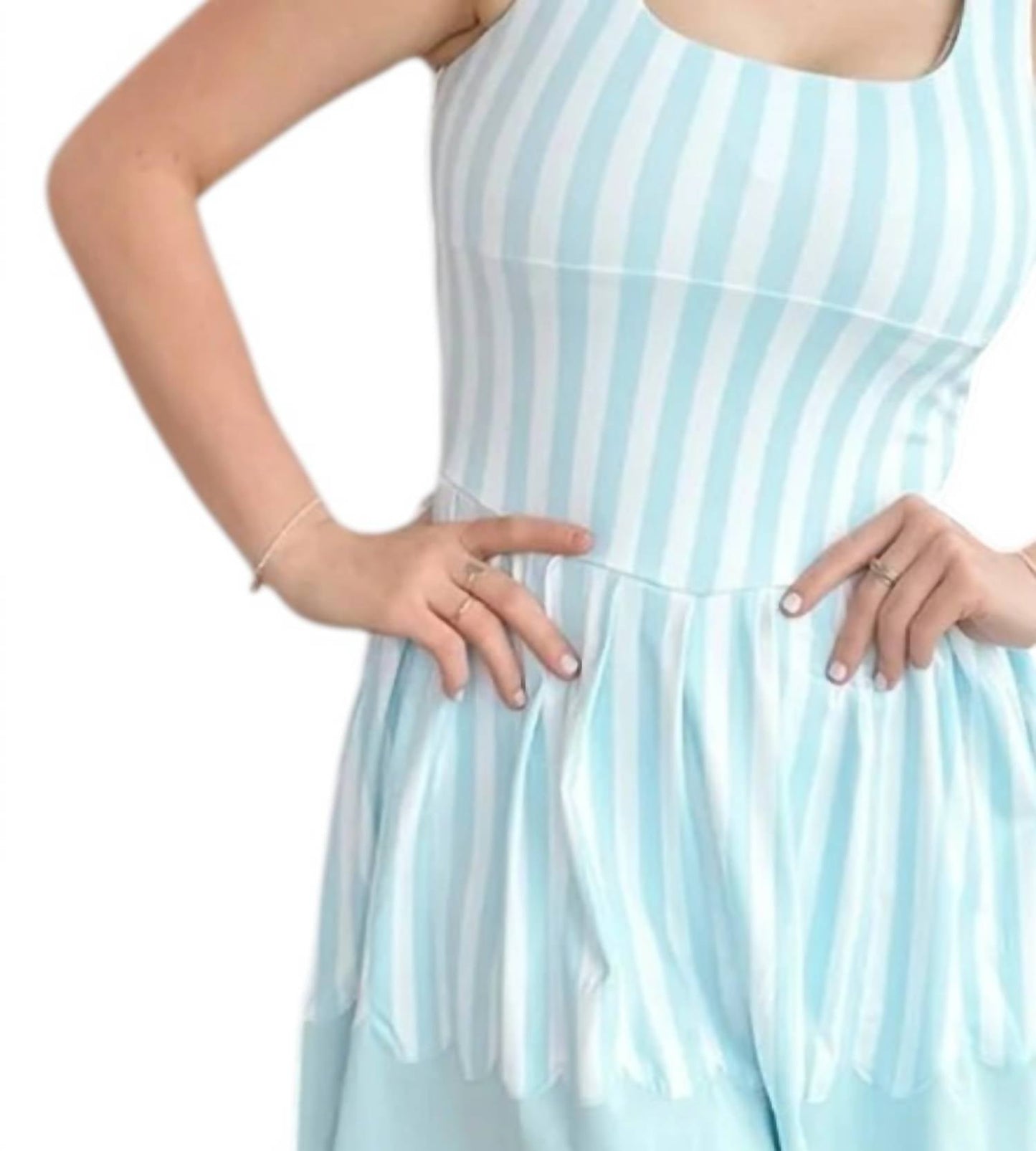 Peach Love - Sail Away With Me Striped Activewear Dress