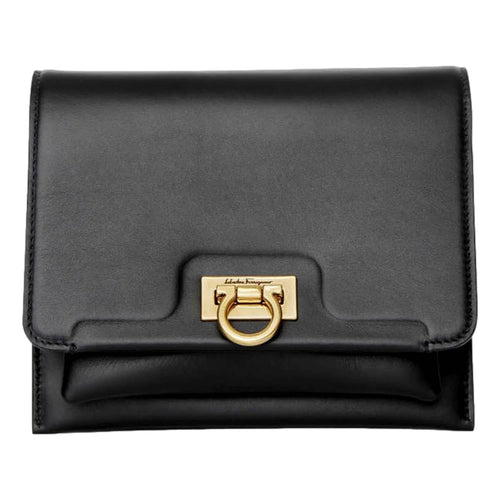 Salvatore Ferragamo - Women's Trifolio Leather Flap Crossbody Bag