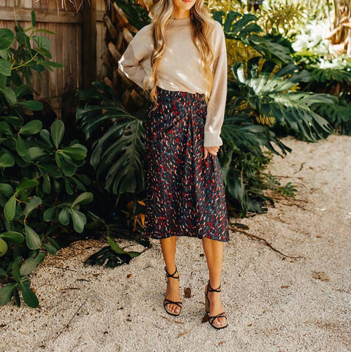 Phoebe Print Midi Skirt