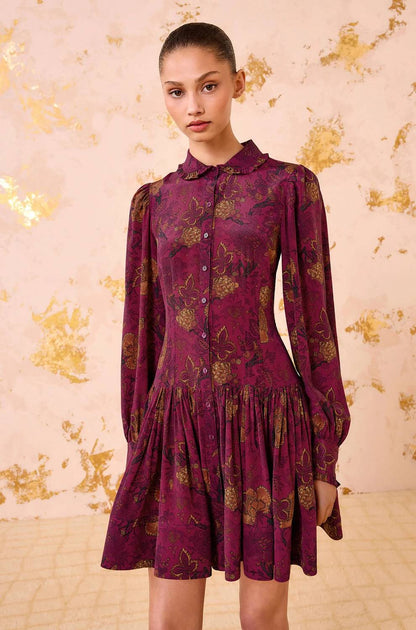 Ulla Johnson - Simona Silk Long Sleeve Mini Dress