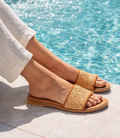 Seychelles - Women's Dakota Flower Raffia Slides