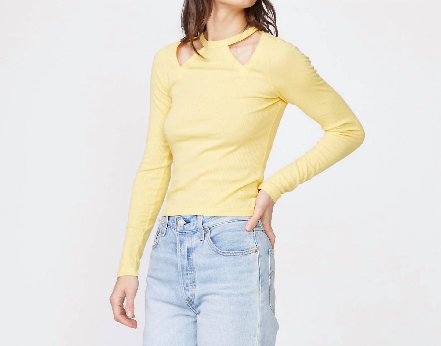 Rib Cut Out Top